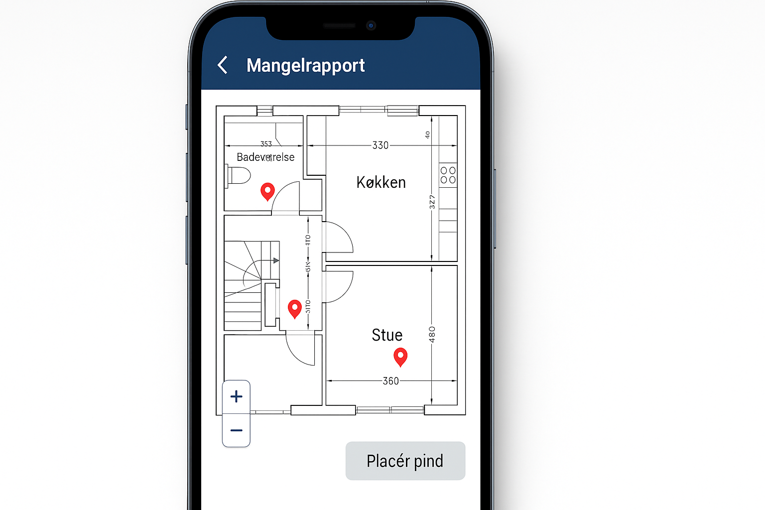 Markér på plantegning